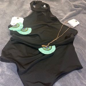 NWT!!! Bodysuit with sheer around waistline